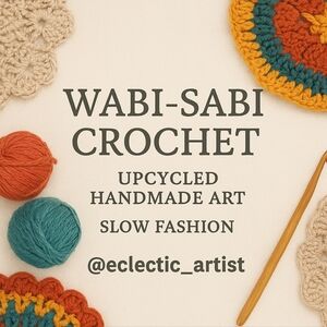 Wabi-Sabi Unique Crochet Upcycled Handmade Art Slow Fashion Custom Order listing